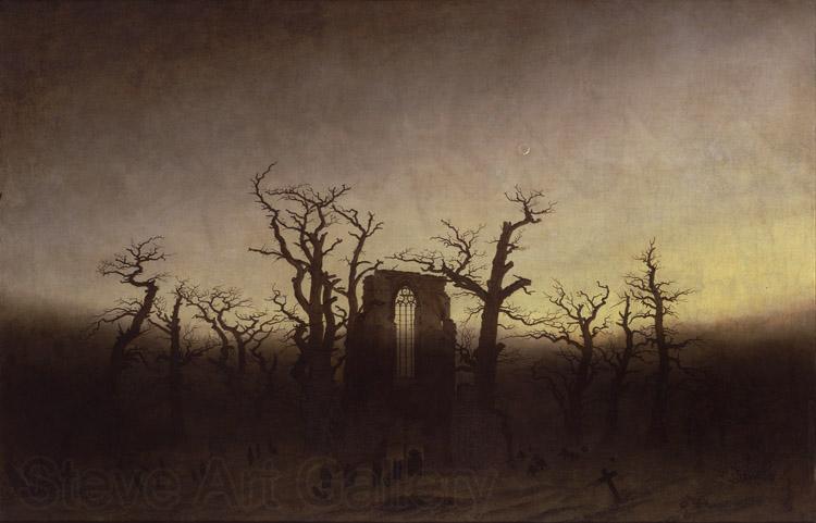 Caspar David Friedrich Abbey under Oak Trees (mk09)